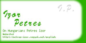 izor petres business card